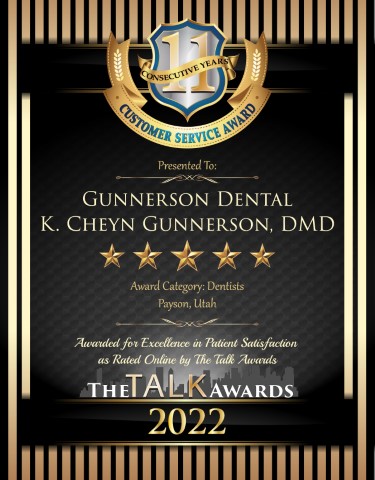 Gunnerson Dental wins 2022 Talk Award