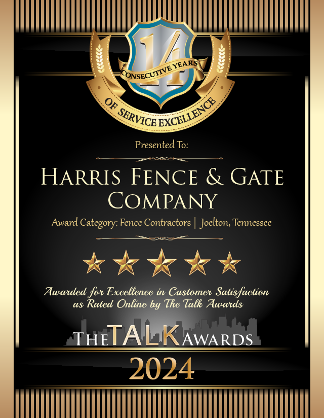 Harris Fence & Gate Company 2024 14yr