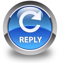 Reply (rotate arrow icon) glossy blue round button Reply (rotate arrow icon) isolated on glossy blue round button abstract illustration